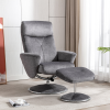 SC.Paddington Recliner Chair & Footstool in Graphite